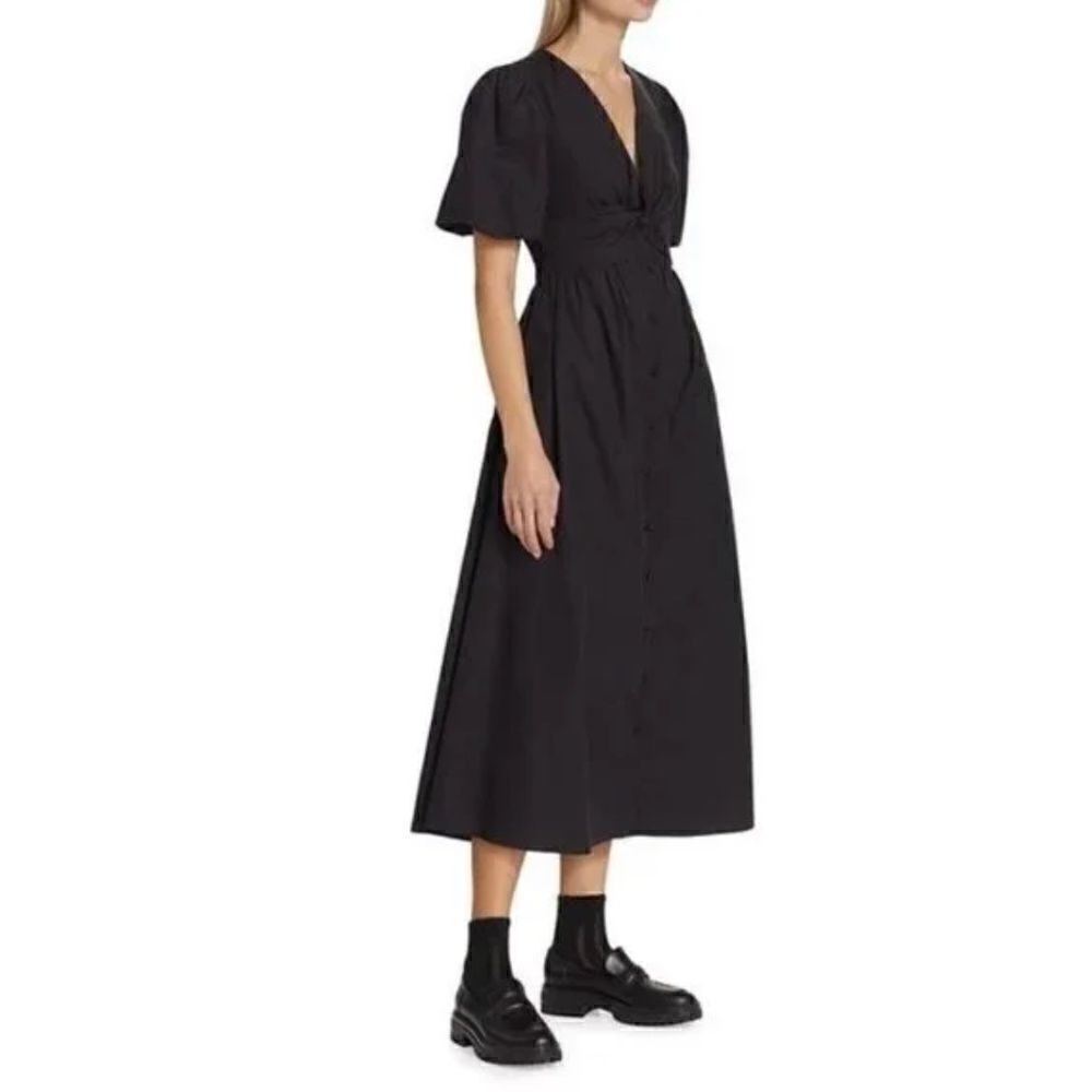NWT Derek Lam 10 Crosby Maya Cotton Twist Front Maxi Dress P6800 size 4